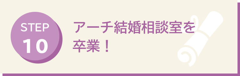 アーチ結婚相談を卒業